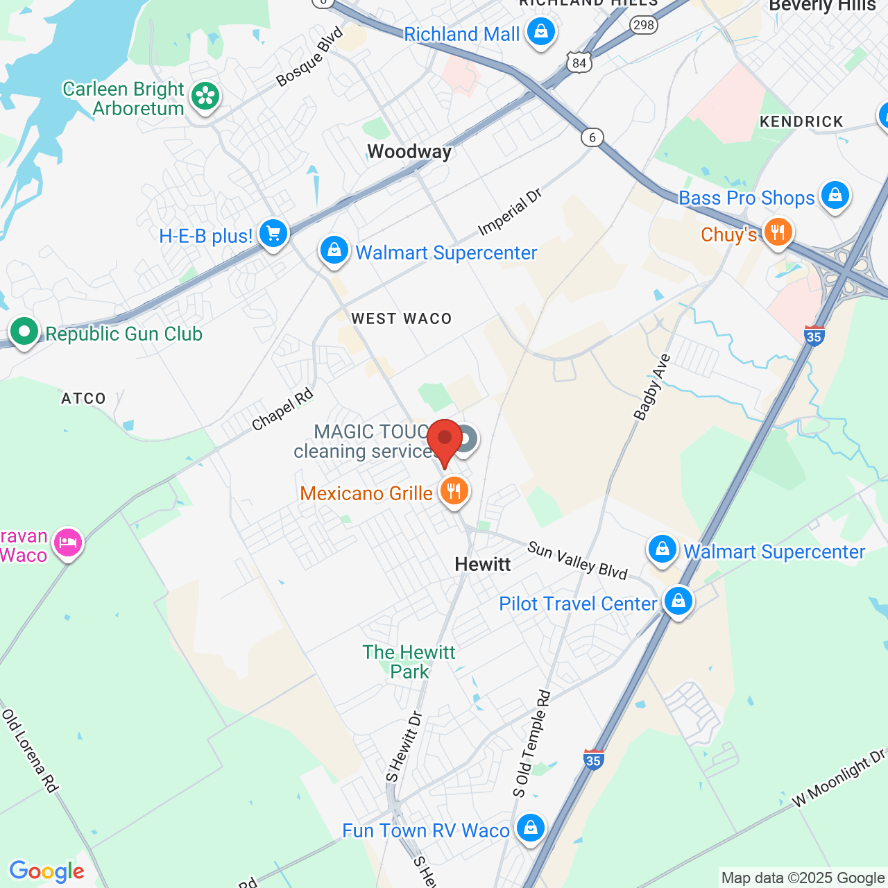 Google map image of our location in 506 N Hewitt Dr Hewitt, TX